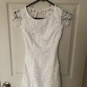 White lace dress (open back)
